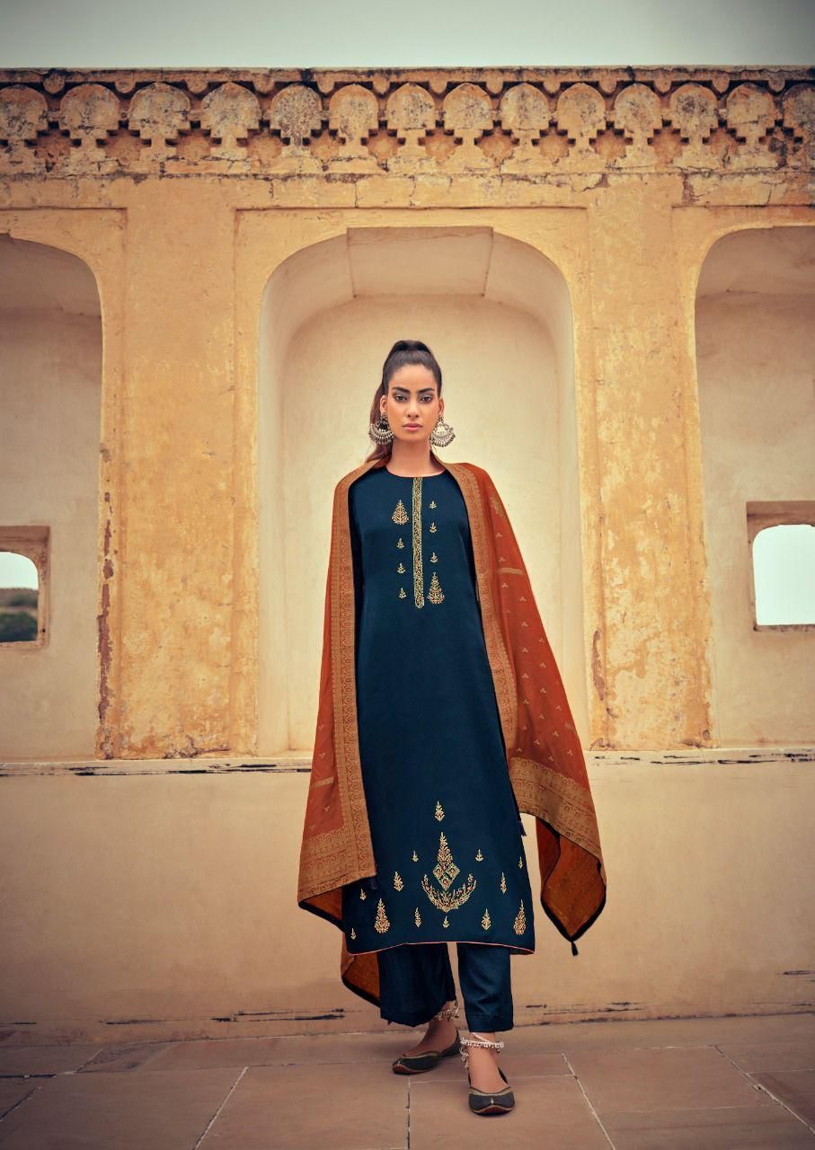 Deepsy Monalisa 7 Festive Wear Silk Exclusive Embroidery Salwar Kameez Collection